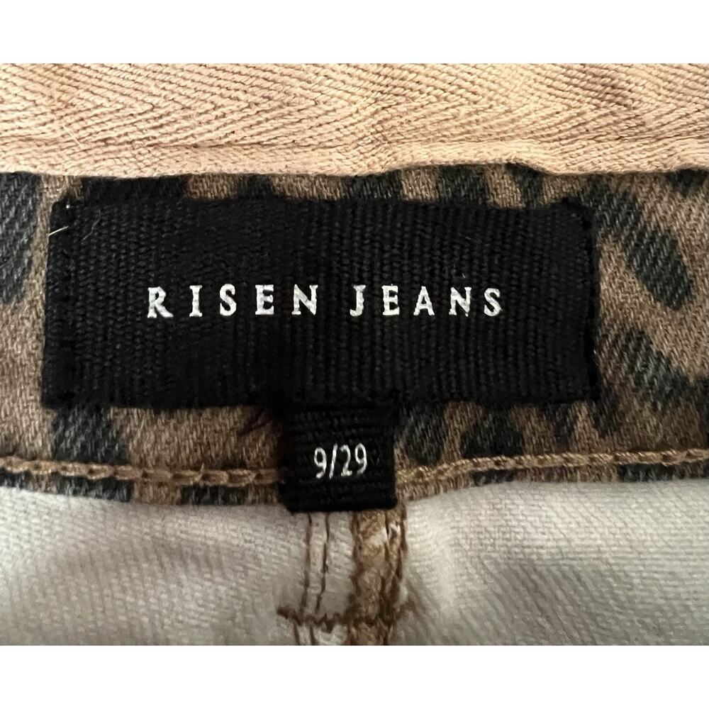 RISEN Women's Leopard Print Wide Leg Barrel High-Waist Denim Jeans Sz 9/29 NWT - Picture 11 of 16